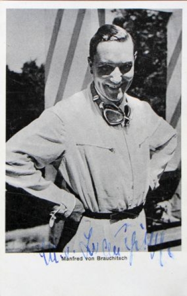 Manfred von Brauchitsch Racingdriver 1938 Originalautograph (7378)